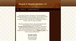 Desktop Screenshot of mangoldupholstery.com