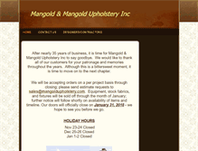 Tablet Screenshot of mangoldupholstery.com
